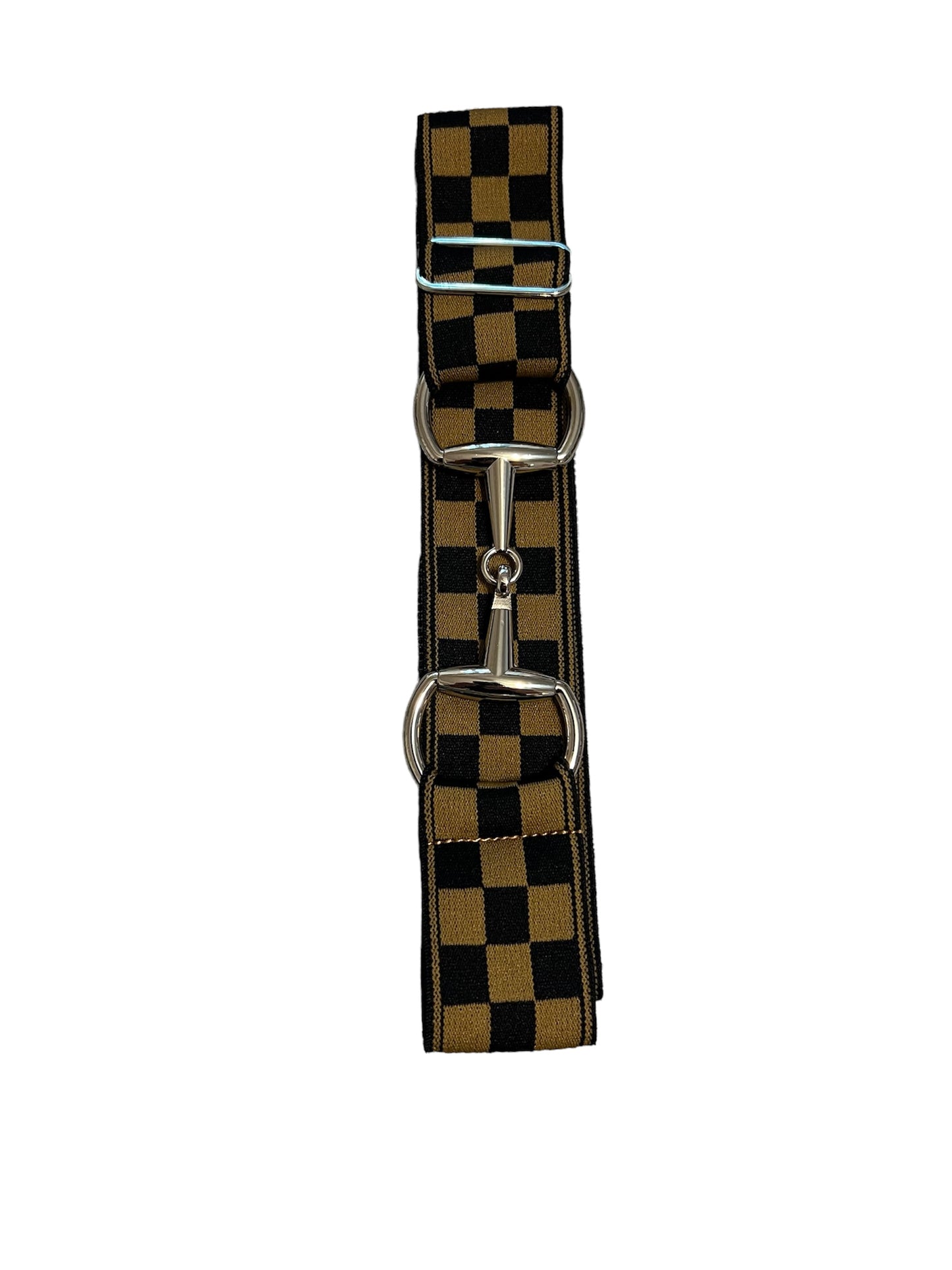 Black and Tan Checker Bit Belt