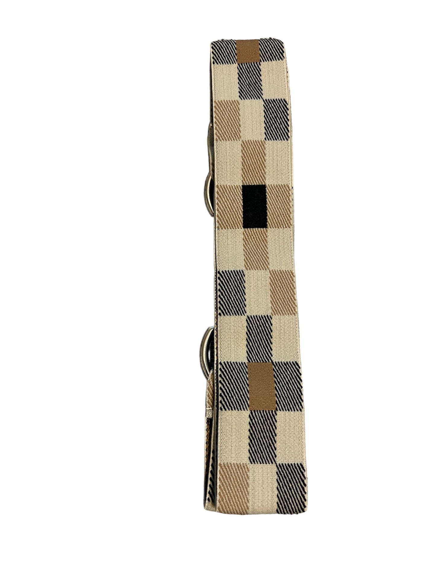 Khaki and Tan Checker Bit Belt