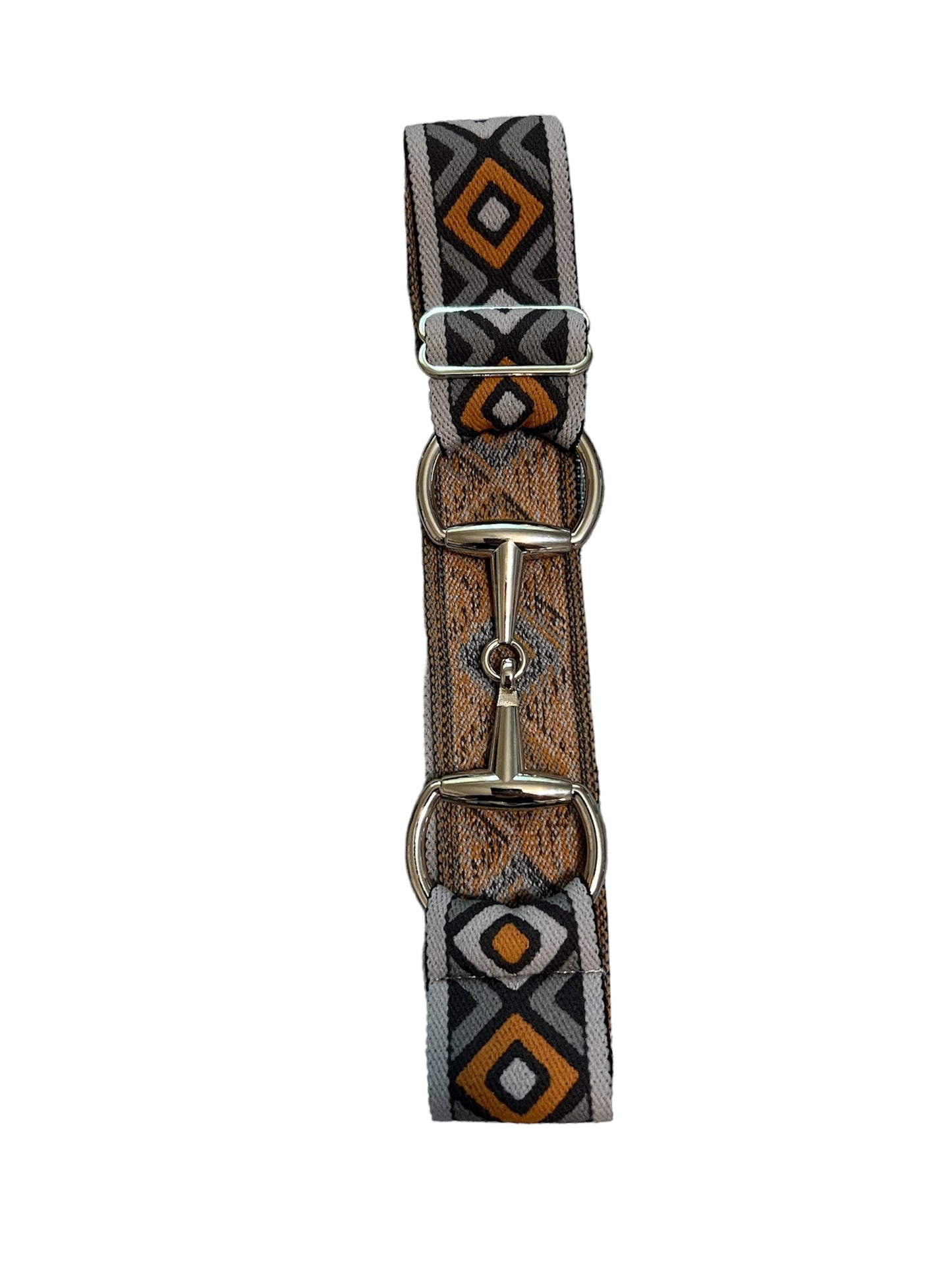 Grey Aztec Print Bit Belt